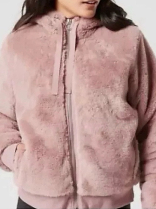 Athleta Jackets & Blazers - Women’s Arhleta  Plush Zip-Up Hoodie Jacket - Dusty Pink M EUC